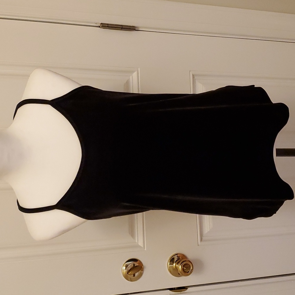GAP Black Velvet Racerback Tank Top Size Small